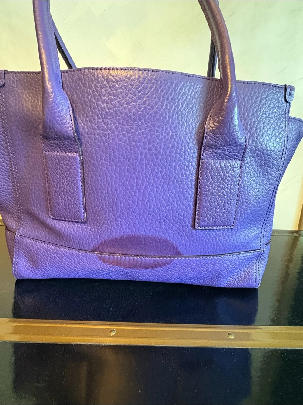 kate spade Purple Pebbled Leather Tote Bag - Picture 3 of 6